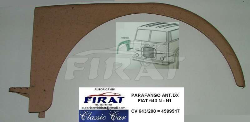 PARAFANGO FIAT 643 ANT.DX 4599517